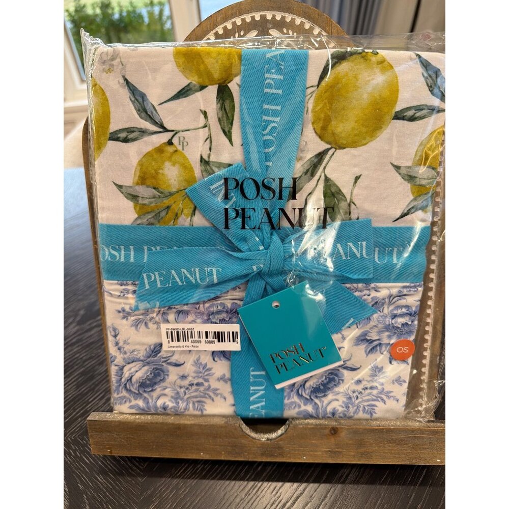 Posh Peanut Limoncello & Yve Patoo Baby Blanket OS Floral & Lemon Print